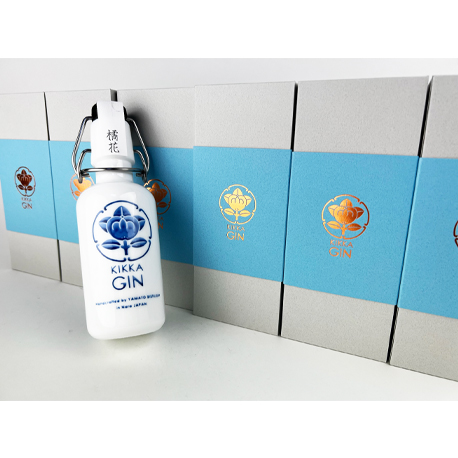 橘花 KIKKA GIN Glass bottle 150ml（ライトブルー・スリーブ巻き）